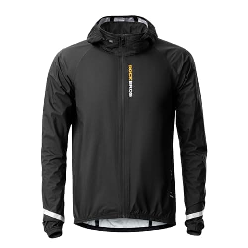 RockBros Cycling Rain Jacket with Detachable Hood