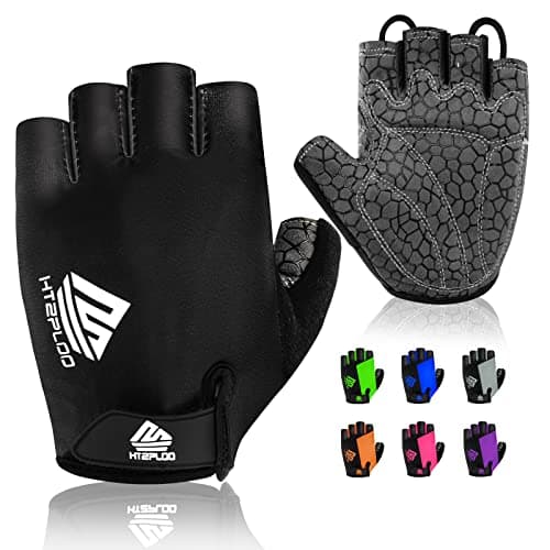 HTZPLOO Half-Finger Bike Gloves (Shock-Absorbing Pad)