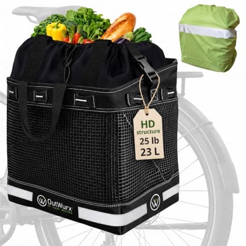 OutWurx Grocery Pannier (23L, with Rain Cover)